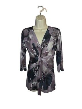 Slimpact Y2k Babydoll Purple 3/4sleeve Blouse, Small, Whimsy Fairy Office